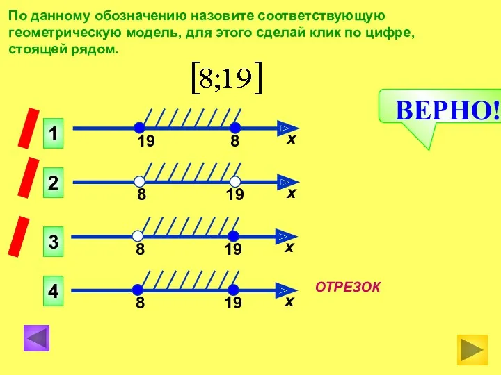 ВЕРНО! 1 2 4 3 По данному обозначению назовите соответствующую