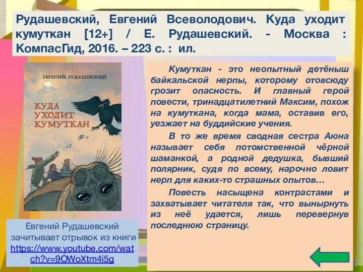 Рудашевский, Евгений Всеволодович. Куда уходит кумуткан [12+] / Е. Рудашевский.