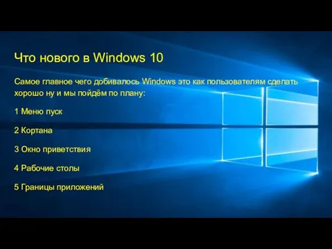 Что нового в Windows 10 Самое главное чего добивалось Windows это как пользователям