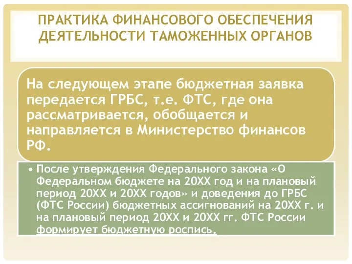 ПРАКТИКА ФИНАНСОВОГО ОБЕСПЕЧЕНИЯ ДЕЯТЕЛЬНОСТИ ТАМОЖЕННЫХ ОРГАНОВ