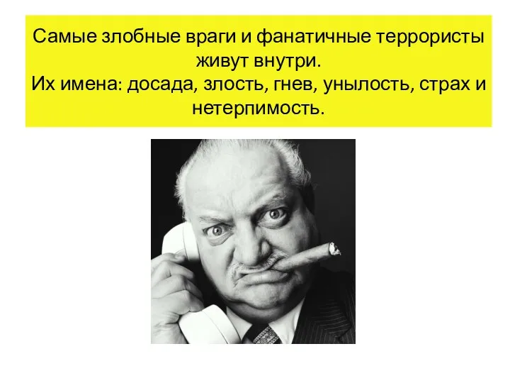 Самые злобные враги и фанатичные террористы живут внутри. Их имена: