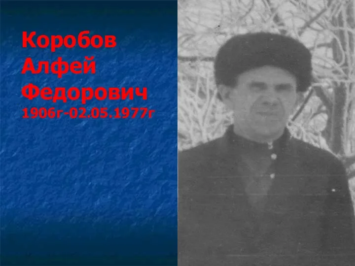 Коробов Алфей Федорович 1906г-02.05.1977г