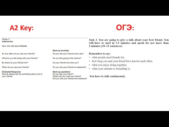 A2 Key: ОГЭ: