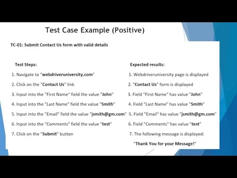 Test Case Example (Positive)