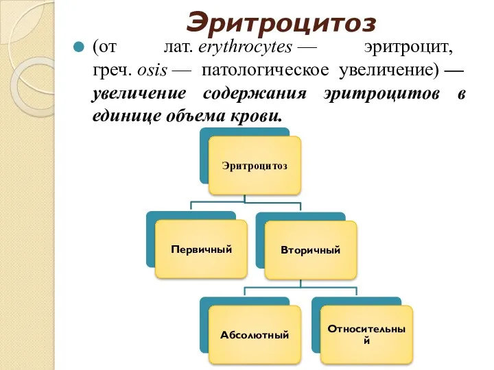 Эритроцитоз (от лат. erythrocytes — эритроцит, греч. osis — патологическое