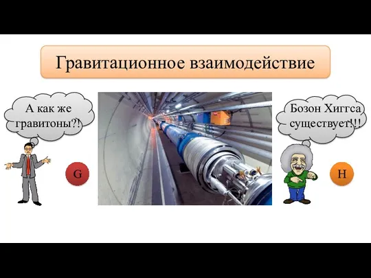 ? Гравитационное взаимодействие Бозон Хиггса существует!!! Н G А как же гравитоны?!