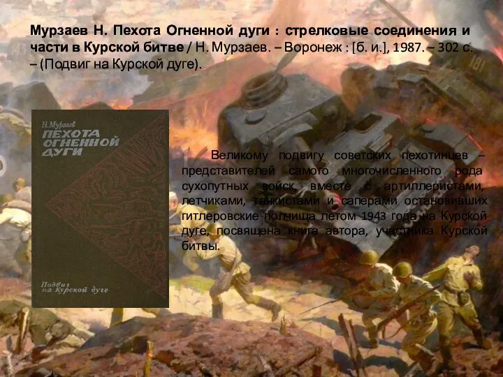 Мурзаев Н. Пехота Огненной дуги : стрелковые соединения и части в Курской битве