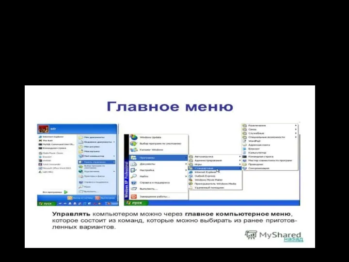 4.основным элементом программного управления является меню.