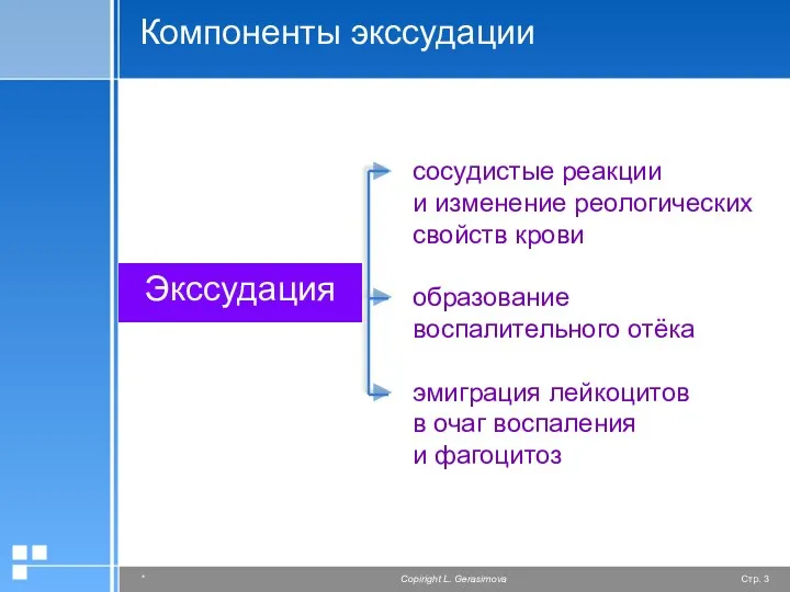 Компоненты экссудации Экссудация сосудистые реакции и изменение реологических свойств крови