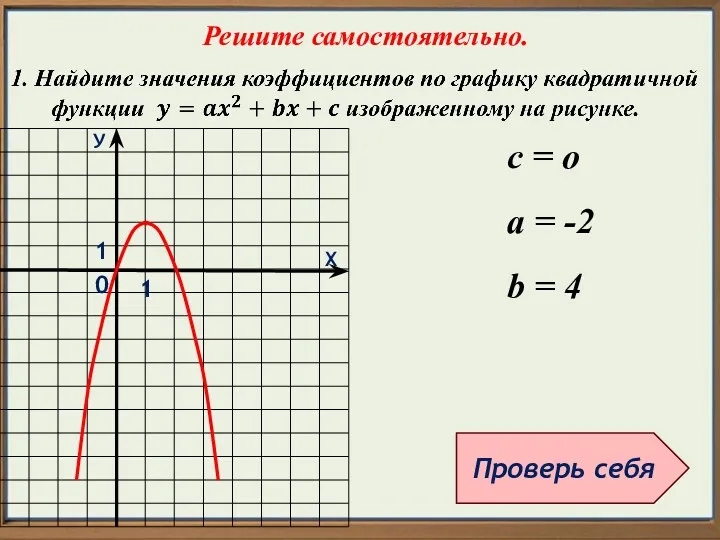 Х У 1 1 0 Проверь себя с = о