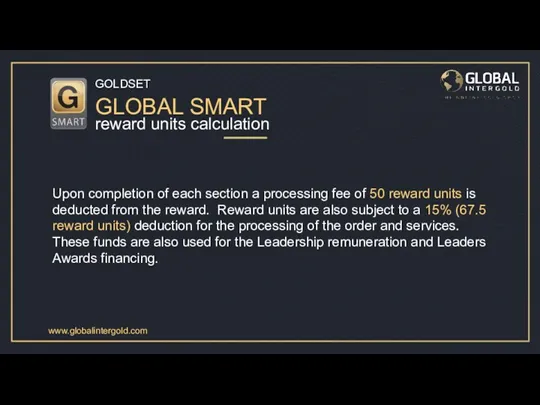 Upon completion of each section a processing fee of 50