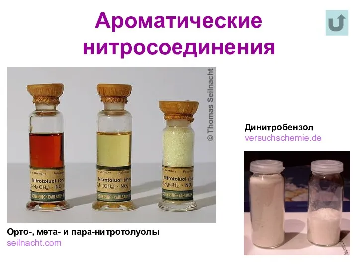 Ароматические нитросоединения Динитробензол versuchschemie.de Орто-, мета- и пара-нитротолуолы seilnacht.com