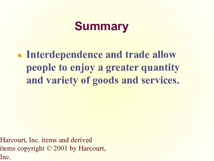 Harcourt, Inc. items and derived items copyright © 2001 by