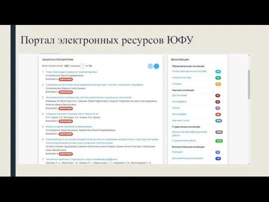 Портал электронных ресурсов ЮФУ