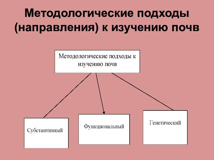 Методологические подходы (направления) к изучению почв