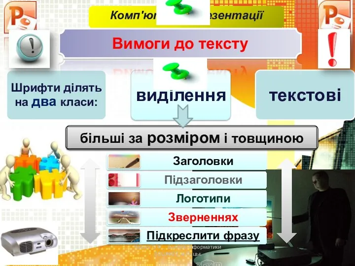 Вимоги до тексту Чашук О.Ф., вчитель інформатики ЗОШ№23, м.Луцьк