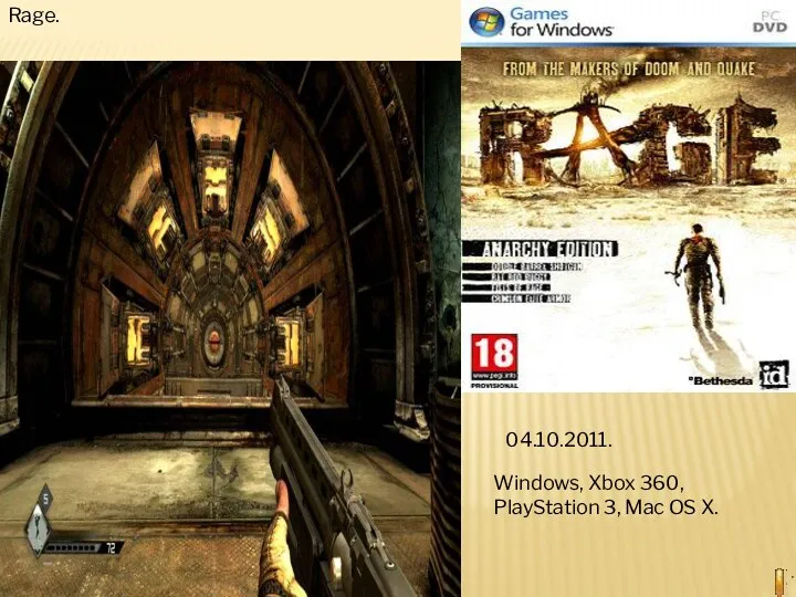 Rage. 04.10.2011. Windows, Xbox 360, PlayStation 3, Mac OS X.
