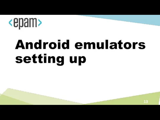 Android emulators setting up