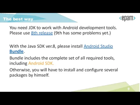 You need JDK to work with Android development tools. Please