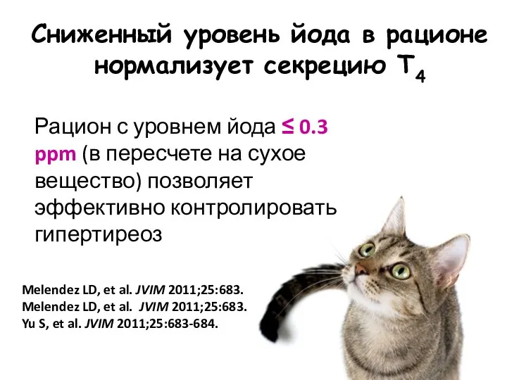 Сниженный уровень йода в рационе нормализует секрецию T4 Рацион с