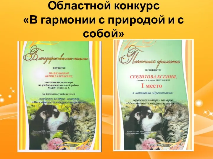 Областной конкурс «В гармонии с природой и с собой»