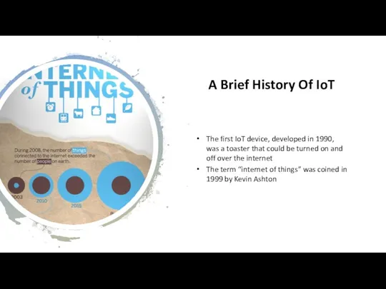 A Brief History Of IoT The first IoT device, developed