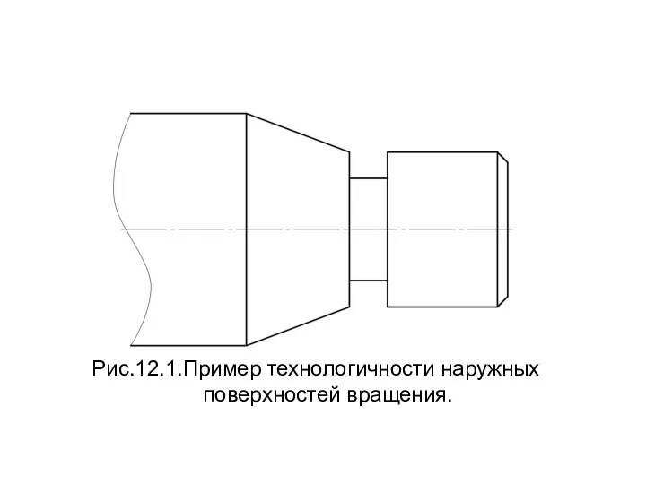 Рис.12.1.Пример технологичности наружных поверхностей вращения.