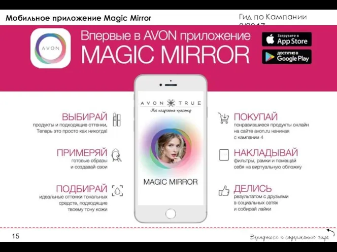 Гид по Кампании 3/2017 Мобильное приложение Magic Mirror