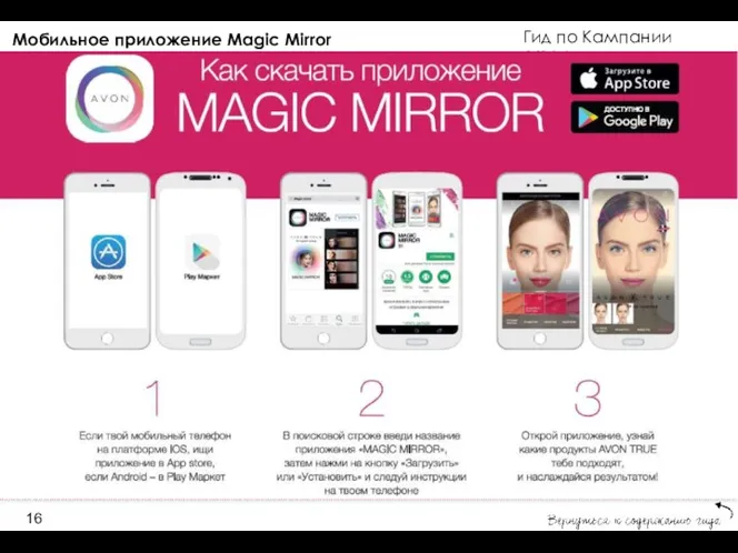 Гид по Кампании 3/2017 Мобильное приложение Magic Mirror