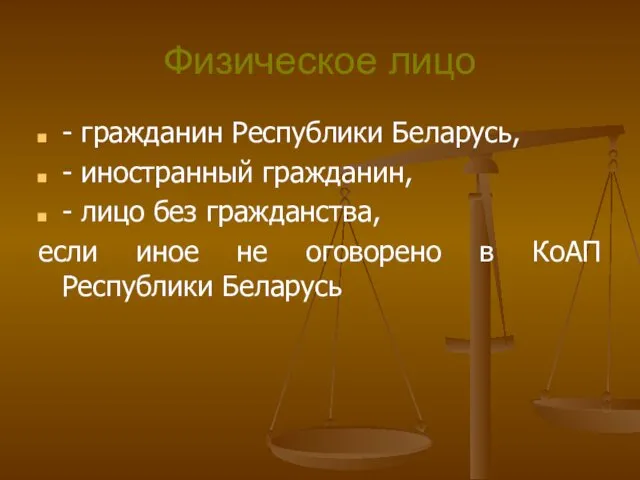 Физическое лицо - гражданин Республики Беларусь, - иностранный гражданин, -