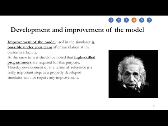 Development and improvement of the model 1 2 3 4