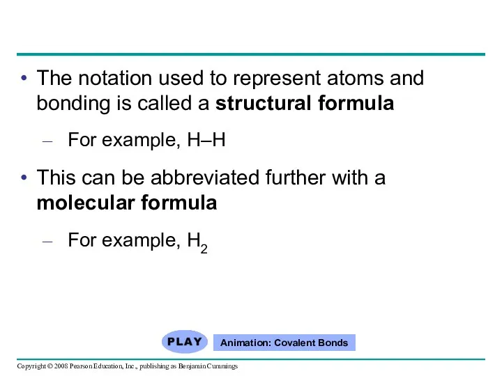 The notation used to represent atoms and bonding is called