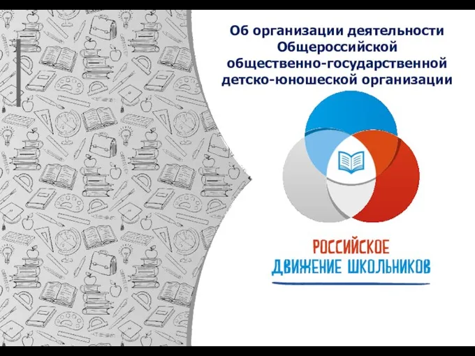 Об организации деятельности Общероссийской общественно-государственной детско-юношеской организации