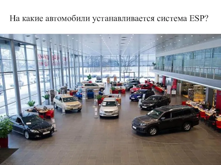 На какие автомобили устанавливается система ESP?