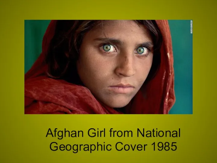 Afghan Girl from National Geographic Cover 1985
