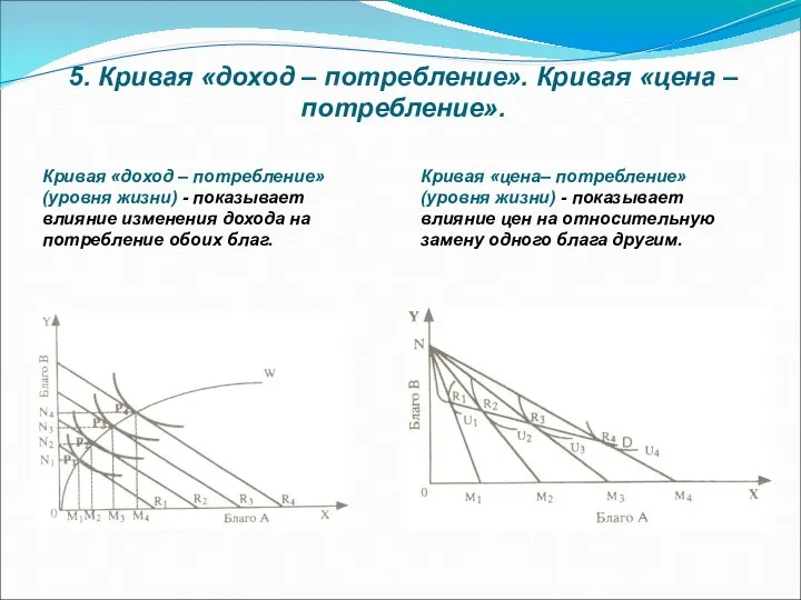 5. Кривая «доход – потребление». Кривая «цена – потребление». Кривая «доход – потребление»