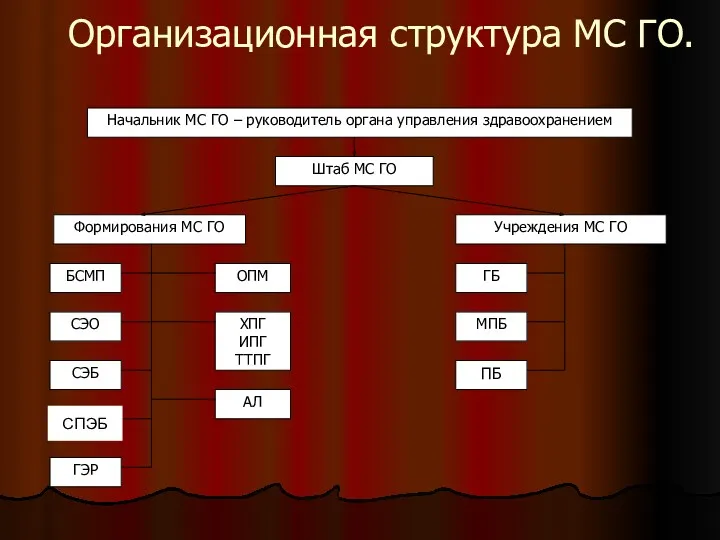 Организационная структура МС ГО. СПЭБ