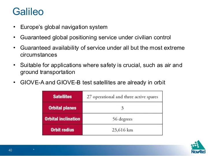 Europe’s global navigation system Guaranteed global positioning service under civilian