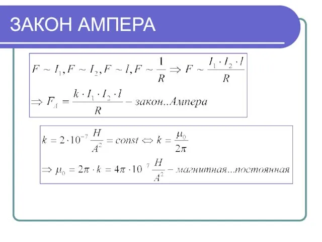 ЗАКОН АМПЕРА