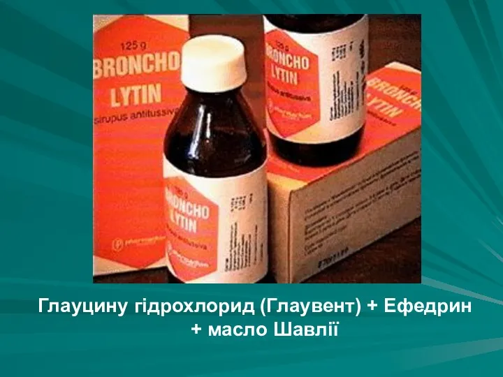 Глауцину гідрохлорид (Глаувент) + Ефедрин + масло Шавлії