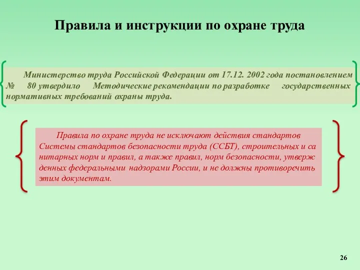 Правила и инструкции по охране труда Министерство труда Российской Федерации