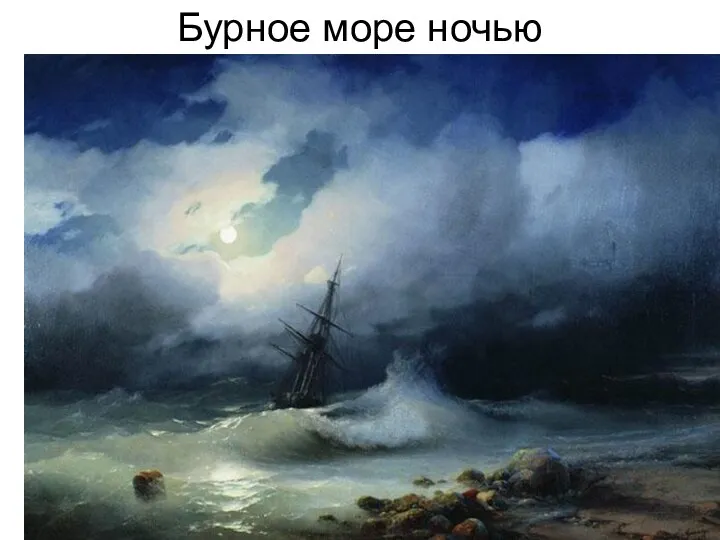 Бурное море ночью