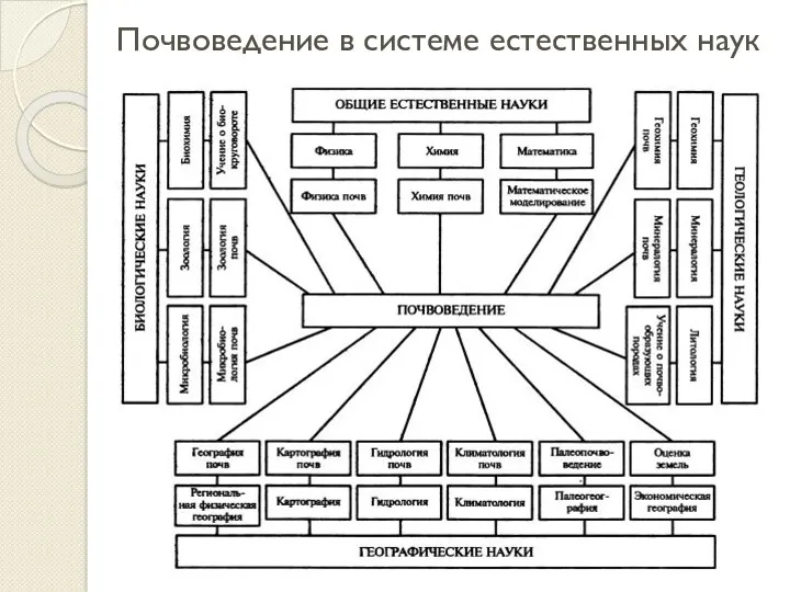 Почвоведение в системе естественных наук