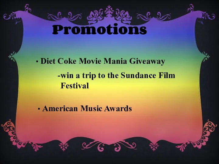 Promotions Diet Coke Movie Mania Giveaway win a trip to
