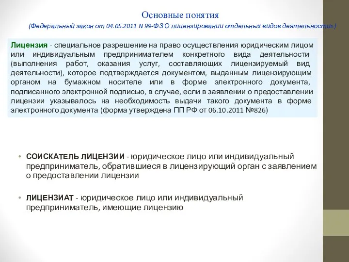 СОИСКАТЕЛЬ ЛИЦЕНЗИИ - юридическое лицо или индивидуальный предприниматель, обратившиеся в