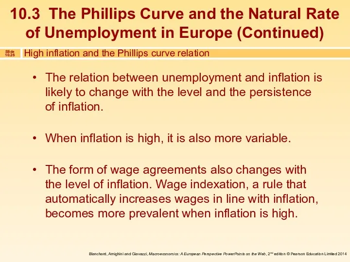The relation between unemployment and inflation is likely to change