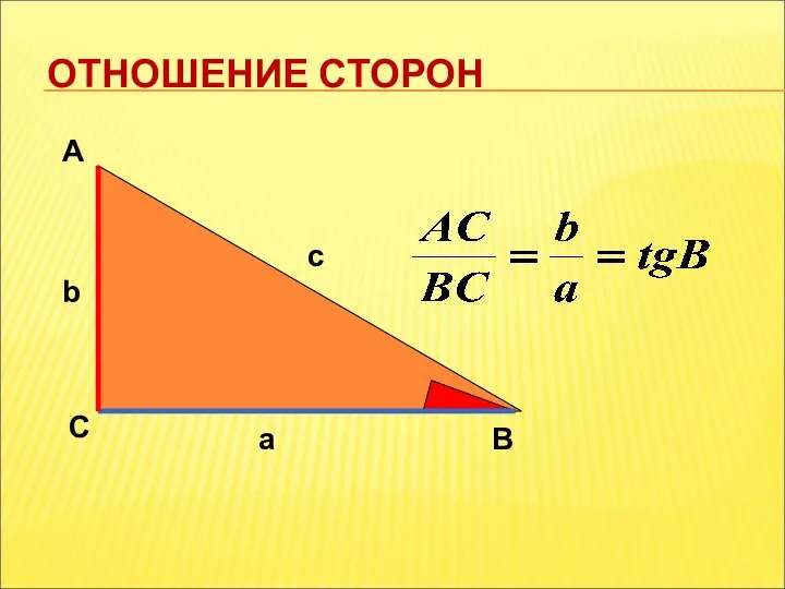 ОТНОШЕНИЕ СТОРОН А С В b c a