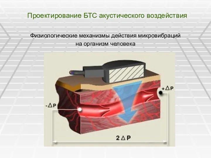 Проектирование БТС акустического воздействия Физиологические механизмы действия микровибраций на организм человека