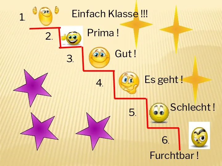 1. 2. 3. 4. 5. 6. Einfach Klasse !!! Prima