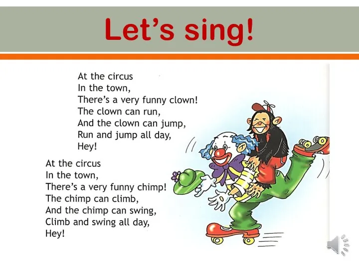 Let’s sing!